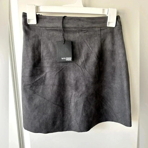NWT Aritzia Wilfred Free Nescher Skirt Dark Charcoal size S - Picture 2 of 6